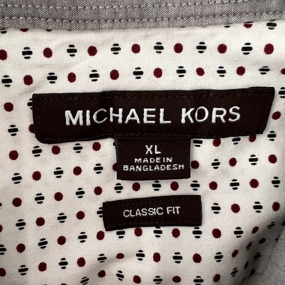 Michael Kors men's casual short-sleeved button-down print shirt size XL - Picture 9 of 9